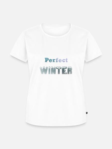 Perfekter Winter - Frauen Premium Bio T-Shirt - Weiß