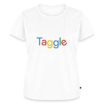 Taggle * Humour geek startup * - T-shirt Premium bio Femme - blanc - Devant - AI Model Female 172 dark (172cm)