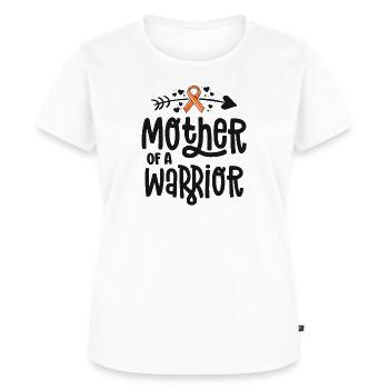 Mor till en krigare mamma familj leukemi cancer - Ekologisk premium-T-shirt dam - vit - Fram - AI Model Female 172 dark (172cm)
