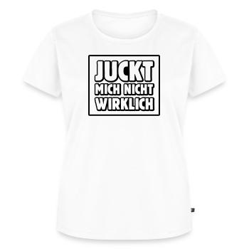 juckt mich nicht wirklich II egal lustig meinung - Frauen Premium Bio T-Shirt - Weiß - Vorne - AI Model Female 172 dark (172cm)