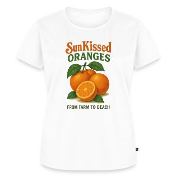 Orange Agrumes Vacances d’été Limonade - T-shirt Premium bio Femme - blanc - Devant - AI Model Female 172 dark (172cm)