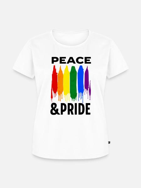 Peace Pride - Frauen Premium Bio T-Shirt - Weiß