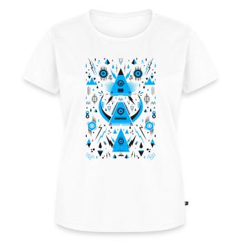 Abstrakte Dreieck Transformation - Frauen Premium Bio T-Shirt - Weiß - Vorne - AI Model Female 172 dark (172cm)