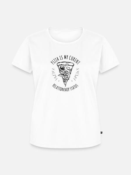 Pizza Status T-Shirt - Frauen Premium Bio T-Shirt - Weiß