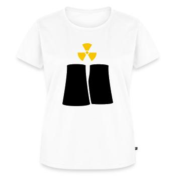 Centrale nucléaire (2c) - T-shirt Premium bio Femme - blanc - Devant - AI Model Female 172 dark (172cm)
