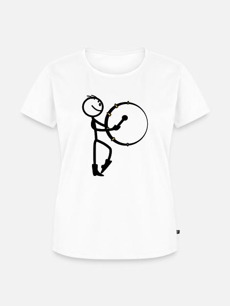 Fanfarentrommel, Perkussion - Frauen Premium Bio T-Shirt - Weiß