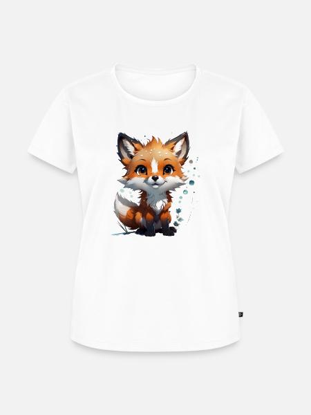 Kleiner süßer Fuchs - Frauen Premium Bio T-Shirt - Weiß