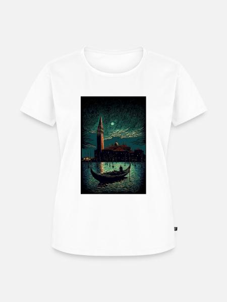 Venedig bei Nacht - Frauen Premium Bio T-Shirt - Weiß
