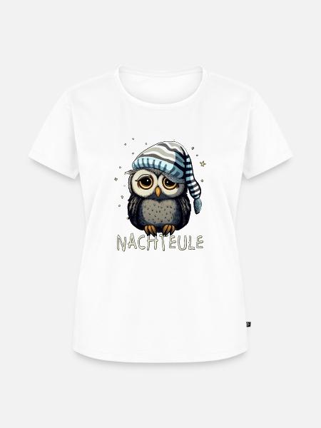Nachteule - Frauen Premium Bio T-Shirt - Weiß