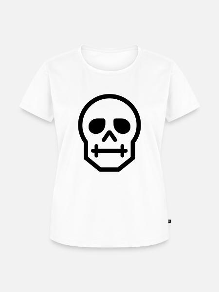 Schädel - Frauen Premium Bio T-Shirt - Weiß