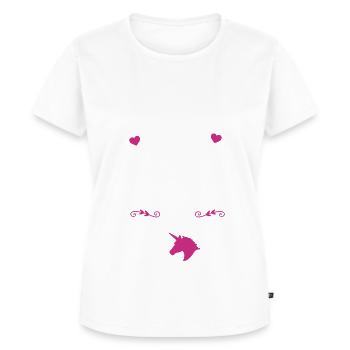Sei immer du selbst ODER ein Einhorn - Frauen Premium Bio T-Shirt - Weiß - Vorne - AI Model Female 172 dark (172cm)