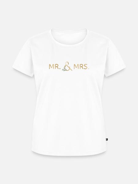 Mr. & Mrs. Eukalyptus personalisierbar - Frauen Premium Bio T-Shirt - Weiß