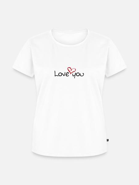 love you - Frauen Premium Bio T-Shirt - Weiß