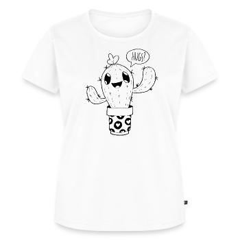 cactus étreintes - T-shirt Premium bio Femme - blanc - Devant - AI Model Female 172 dark (172cm)