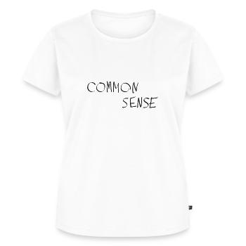 Common Sense - Women's Premium Organic T-shirt - white - Front - AI Model Female 172 dark (172cm)
