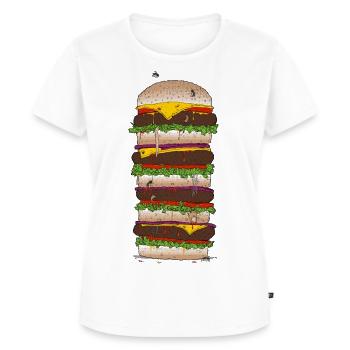Giant Burger - Frauen Premium Bio T-Shirt - Weiß - Vorne - AI Model Female 172 dark (172cm)
