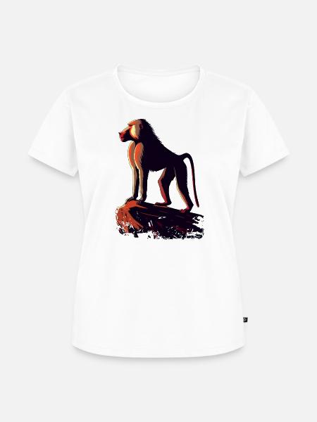 Pavian - Frauen Premium Bio T-Shirt - Weiß