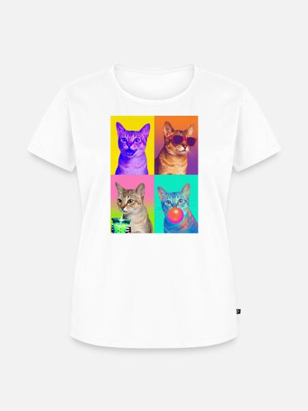 Katzen Singapura Katze - Frauen Premium Bio T-Shirt - Weiß
