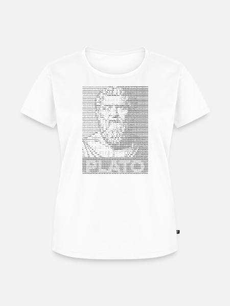Platon ASCII Kunstporträt - Frauen Premium Bio T-Shirt - Weiß