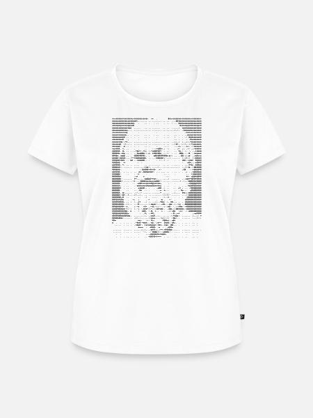 Sokrates ASCII Kunstporträt - Frauen Premium Bio T-Shirt - Weiß