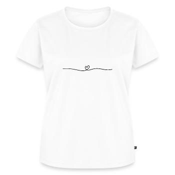 Einfach und süß Herz | Liebe - Frauen Premium Bio T-Shirt - Weiß - Vorne - AI Model Female 172 dark (172cm)