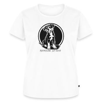 Mixed breed mixed breed dog mix promenade mix - Women's Premium Organic T-shirt - white - Front - AI Model Female 172 dark (172cm)
