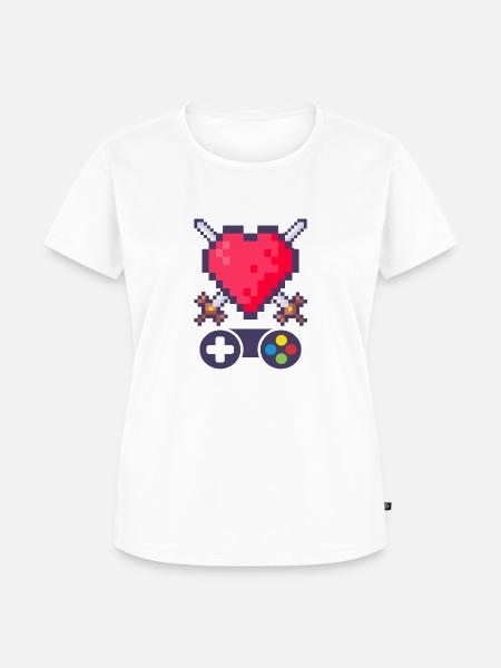 Gaming Nerd - Frauen Premium Bio T-Shirt - Weiß