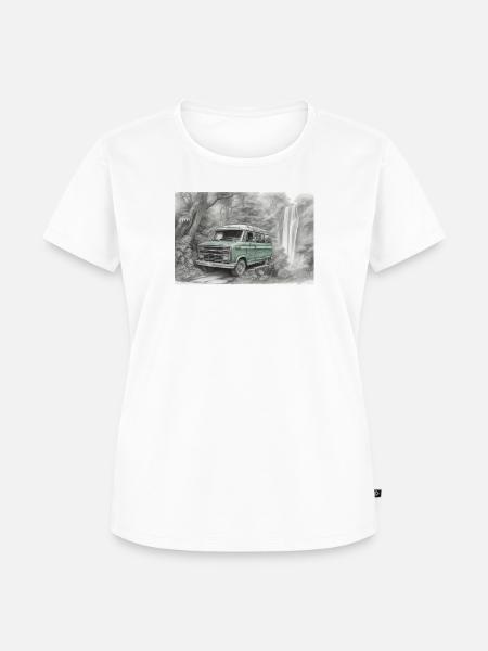 Van im Dschungel - Frauen Premium Bio T-Shirt - Weiß