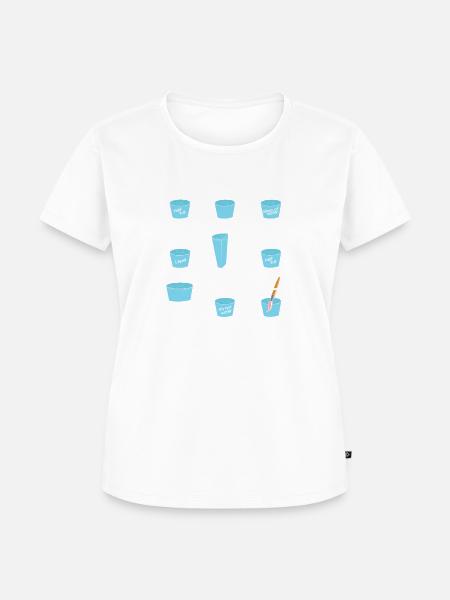 Mindset Wasserglas Einstellung - Frauen Premium Bio T-Shirt -