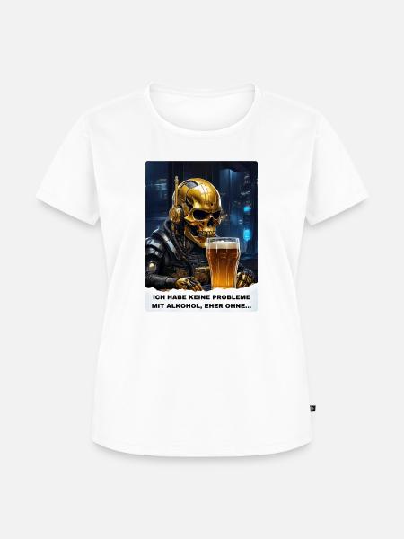 Bier Experte Skull 1.3 - Frauen Premium Bio T-Shirt - Weiß