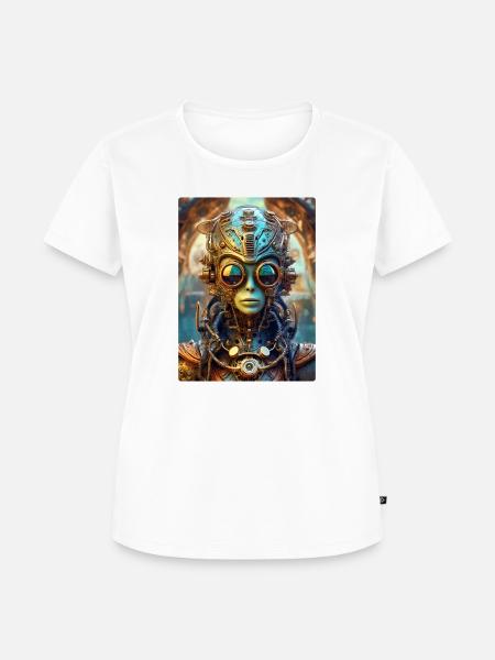 Steampunk Alien 1.14 - Frauen Premium Bio T-Shirt - Weiß