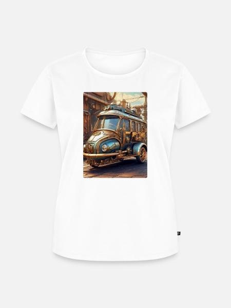 Steampunk Automobile 1.4 - Frauen Premium Bio T-Shirt - Weiß