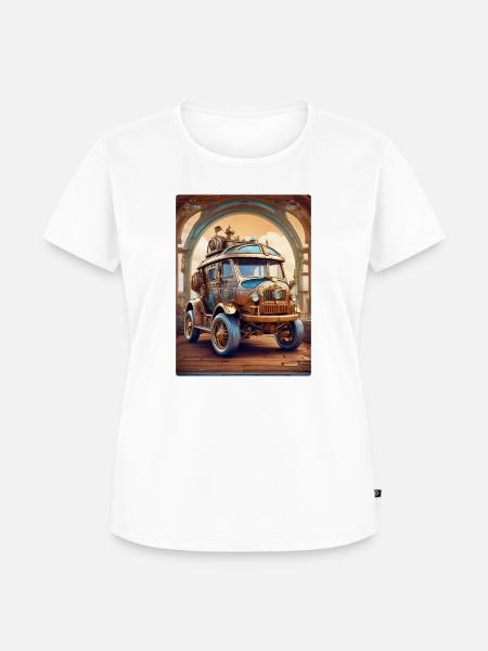 Steampunk Automobile 1.17 - Frauen Premium Bio T-Shirt - Weiß