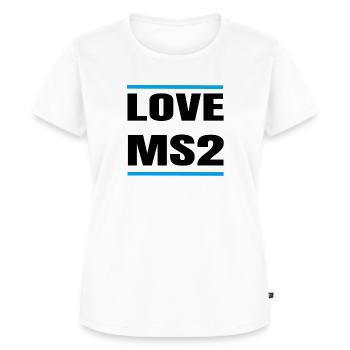 Mein Schiff 2 Liebe Shirt - Frauen Premium Bio T-Shirt - Weiß - Vorne - AI Model Female 172 dark (172cm)