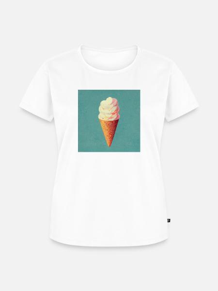 Eiscreme - Frauen Premium Bio T-Shirt - Weiß