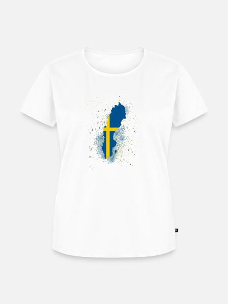 Schweden Abstract - Frauen Premium Bio T-Shirt - Weiß