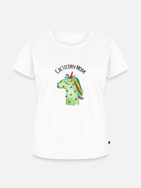 Cacticorn Mom - Frauen Premium Bio T-Shirt - Weiß