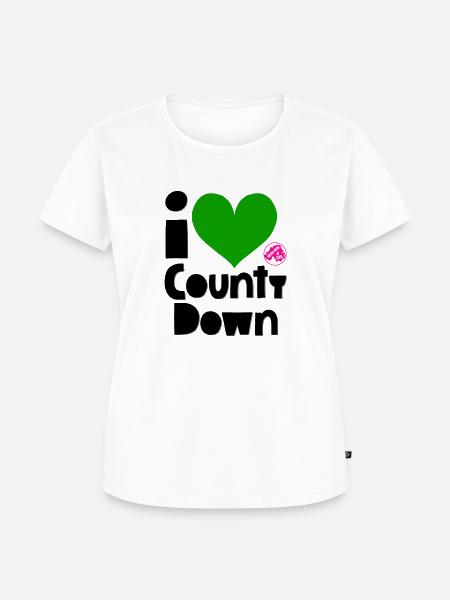 Grafschaft Down - Frauen Premium Bio T-Shirt - Weiß