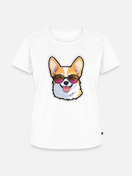 Corgi Hund - Frauen Premium Bio T-Shirt - Weiß
