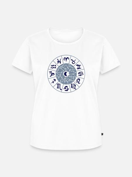 Tierkreis-Kreis - Frauen Premium Bio T-Shirt - Weiß