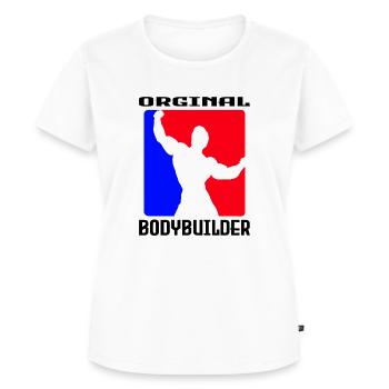 Bodybuilders, Bodybuilders Oldschool, Bodybulding - T-shirt Premium bio Femme - blanc - Devant - AI Model Female 172 dark (172cm)