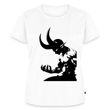 Anime Demon BW - Women's Premium Organic T-shirt - white - Front - AI Model Female 172 dark (172cm)