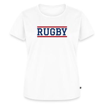 RUGBY - T-shirt Premium bio Femme - blanc - Devant - AI Model Female 172 dark (172cm)