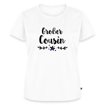 Großer Cousin - Frauen Premium Bio T-Shirt - Weiß - Vorne - AI Model Female 172 dark (172cm)