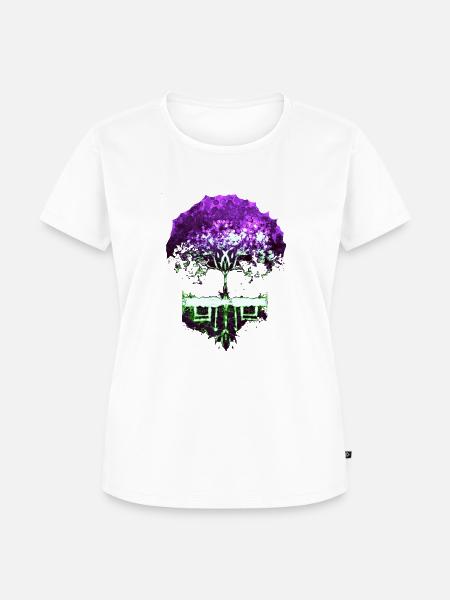 Pinker Baum - Frauen Premium Bio T-Shirt - Weiß