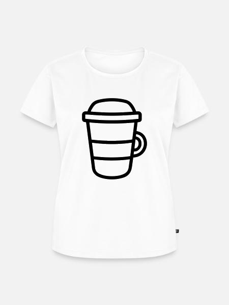 Kaffeebecher - Frauen Premium Bio T-Shirt - Weiß