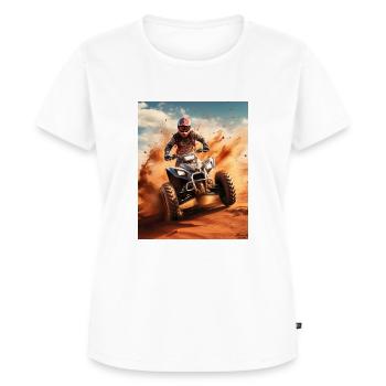 Offroad Quad Madness – Action dans le désert sur 4 roues - T-shirt Premium bio Femme - blanc - Devant - AI Model Female 172 dark (172cm)