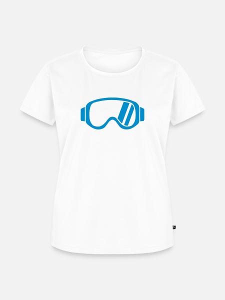 Skibrille - Frauen Premium Bio T-Shirt - Weiß