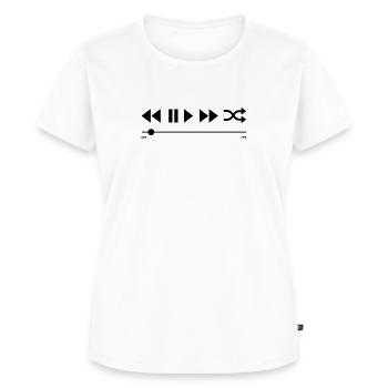 Play Music - Frauen Premium Bio T-Shirt - Weiß - Vorne - AI Model Female 172 dark (172cm)