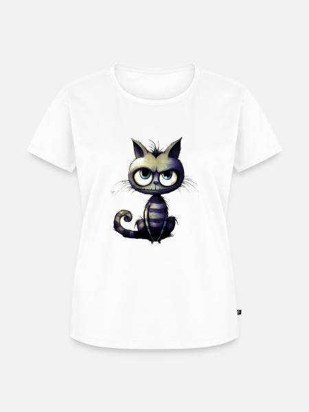 Hässliche Katze - Frauen Premium Bio T-Shirt - Weiß